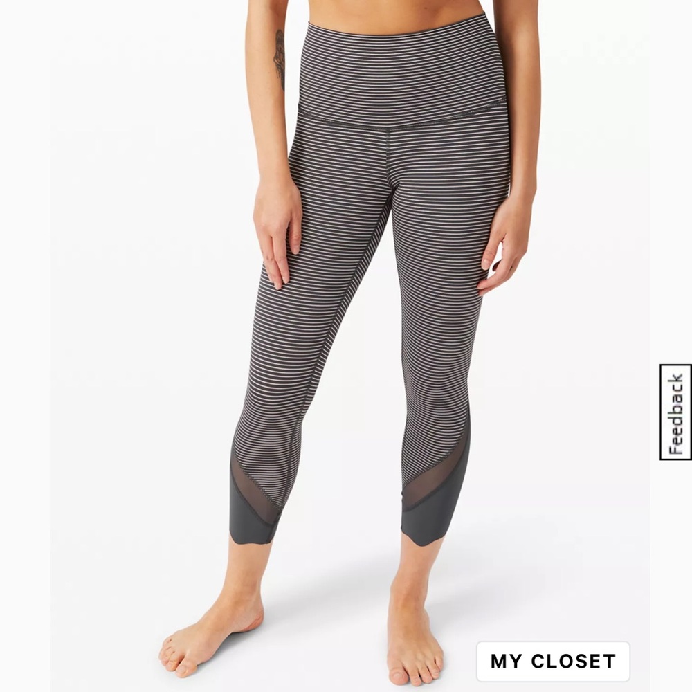 Lululemon Wunder Under Scalloped Hem High Rise Crop 23”Luxtreme